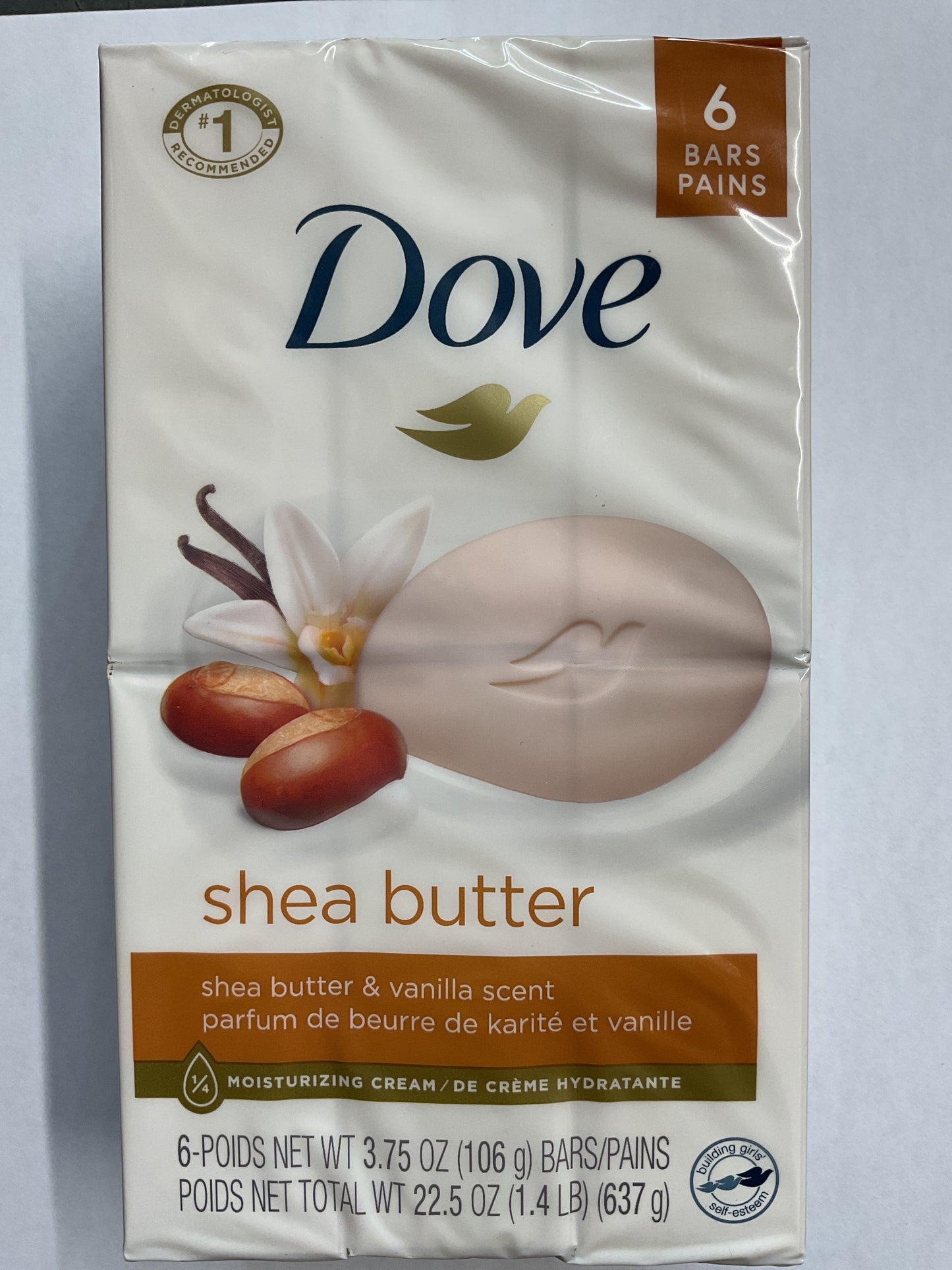 Dove Beauty Bar - Shea Butter - 3.75 Oz - 6 Ct - 1 Pack
