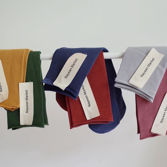 Candy Color Combed Cotton Tube Socks