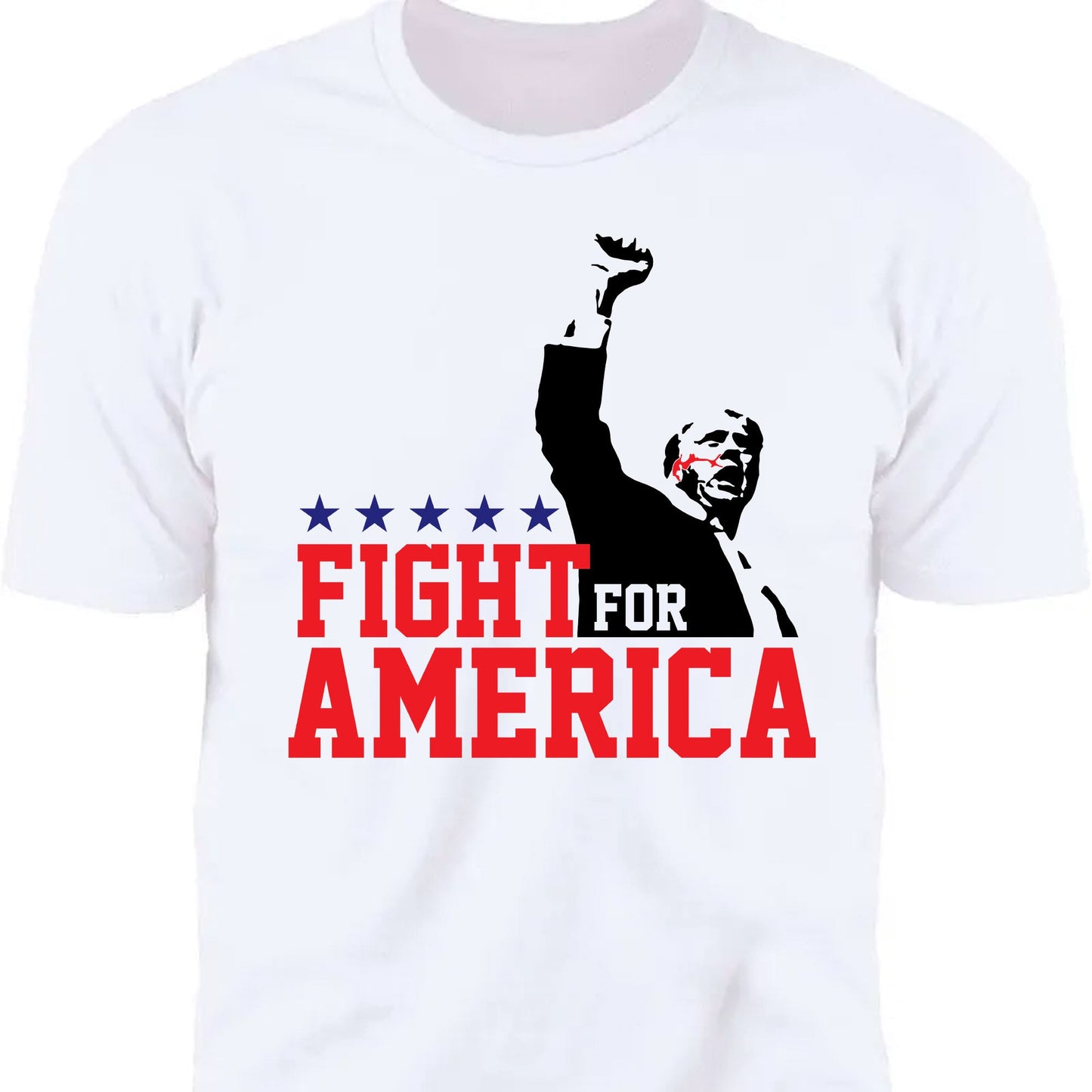 Fight For America Shirt | Trump Shot Fight Shirt | Donald Trump Shirt Bright C1110 - GOP