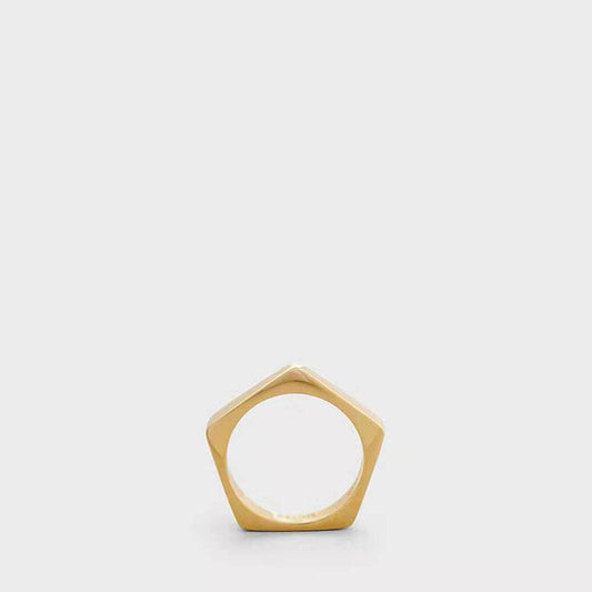 18K Gold Plated Simple Cold Style Celebrity Ring