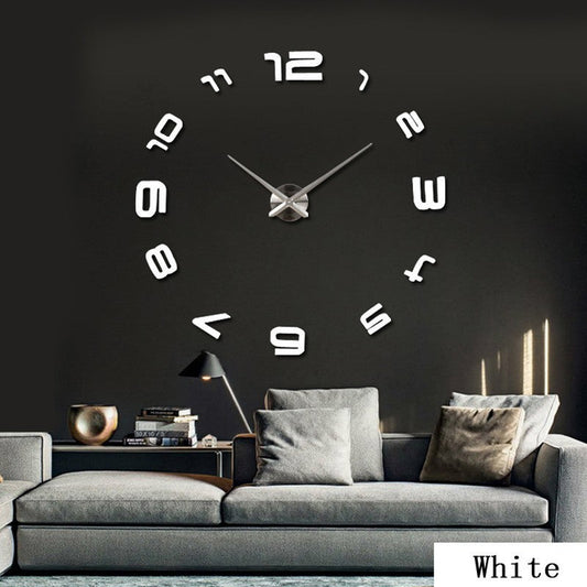 Oversized Acrylic Wall Clock, Modern Art Decor