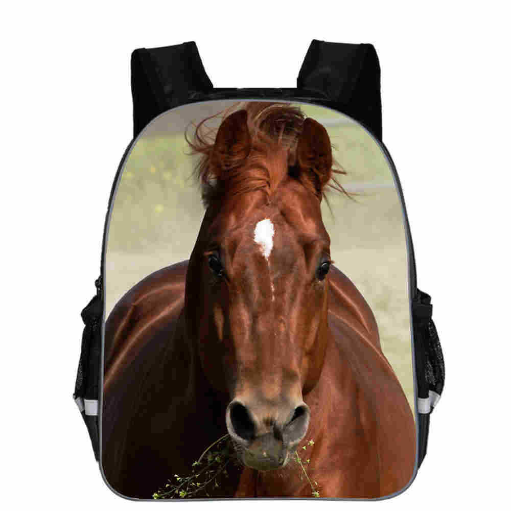 Cartoon Horse Head School Backpack