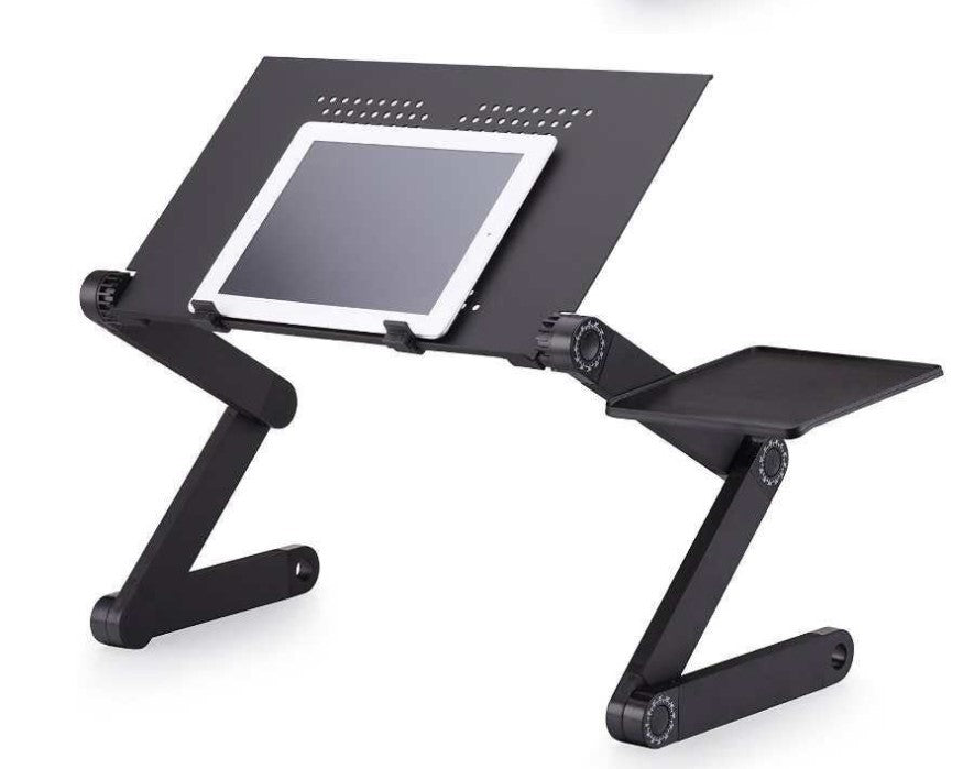 "Folding Adjustable Bed Study Desk - Aluminum Alloy Notebook Computer Stand