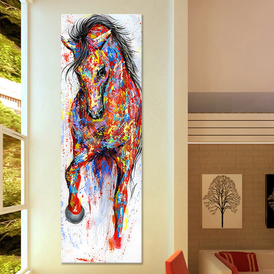 Factory Direct Supply Porch Corridor Watercolor Horse Paintings Home Decoration