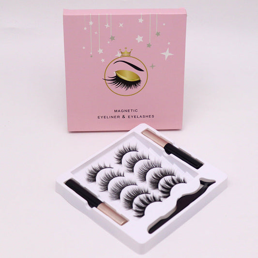 Magnetic Eyelashes & Eyeliner Set: Waterproof & Reusable