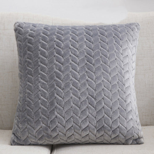 Flannel Solid Color Nordic Cushion Cover