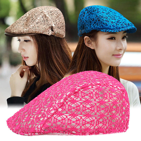 Lace Hard Gauze Beret Children's Casual Sun Hat