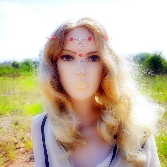 Gothic Pentagram Head Chain