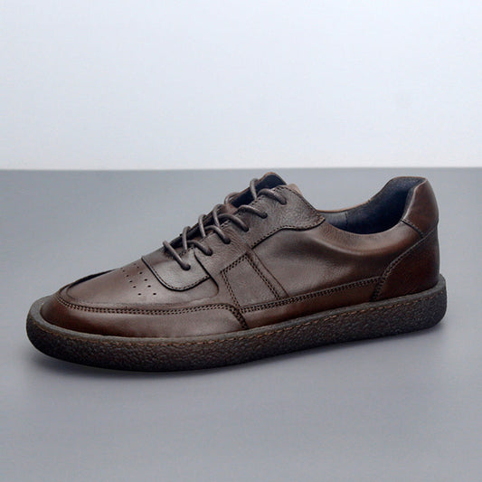 Men's Vintage Low Top Leather Sneakers