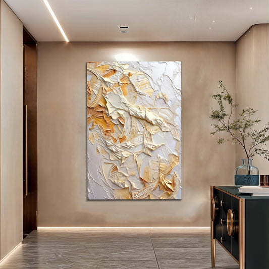 Minimalist Wave Abstract Impasto Wall Art