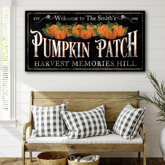 Personalized Pumpkin Patch Sign IX-0