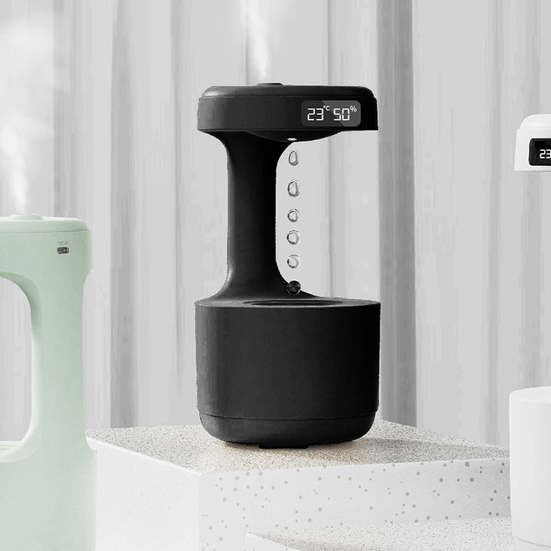 Anti-Gravity Humidifier with Clock Aroma Diffuser