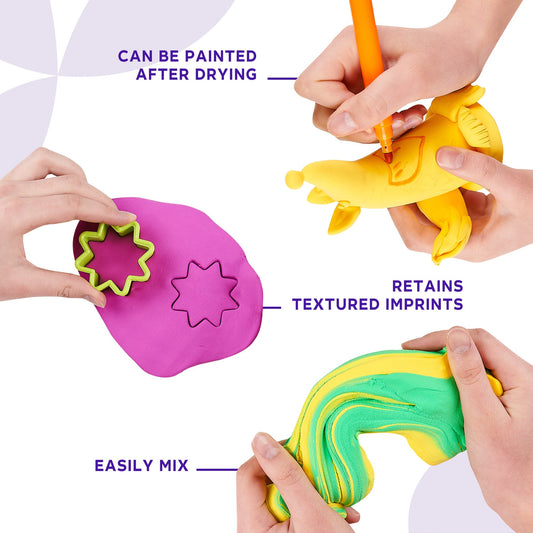 OKTO Air Dry Clay Bucket, 910 ml (31 fl oz) — Purple — Ages 8+