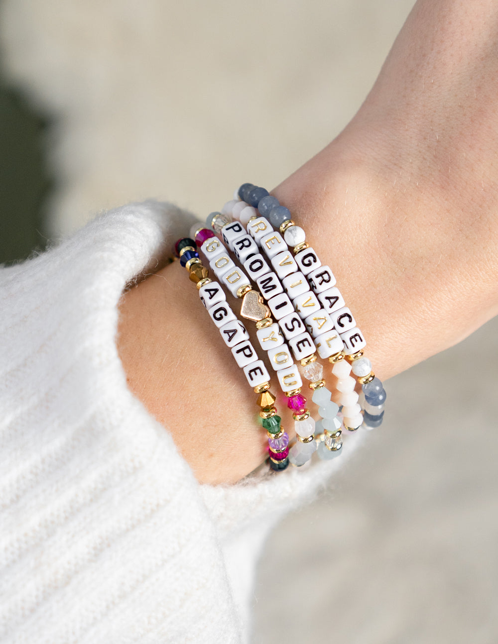 God Loves You Letter Bracelet