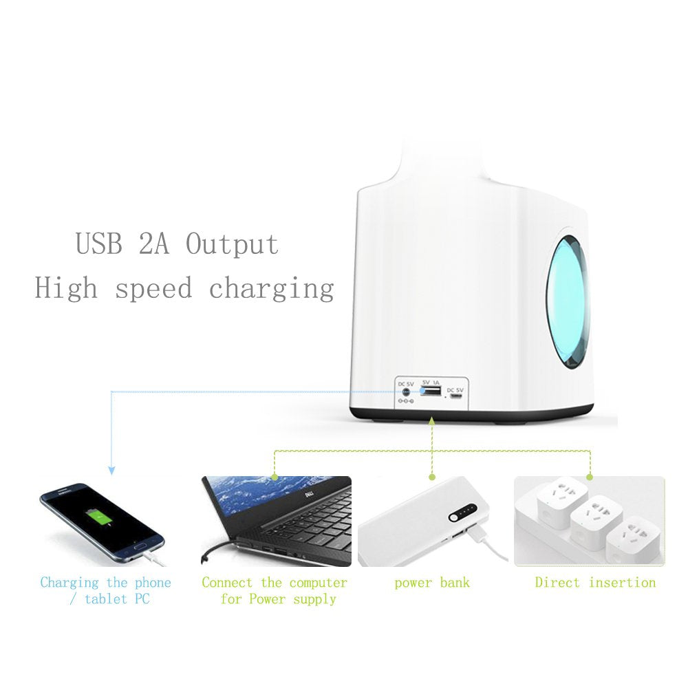 Multifunctional LED Desk Study Lamp with USB Charging