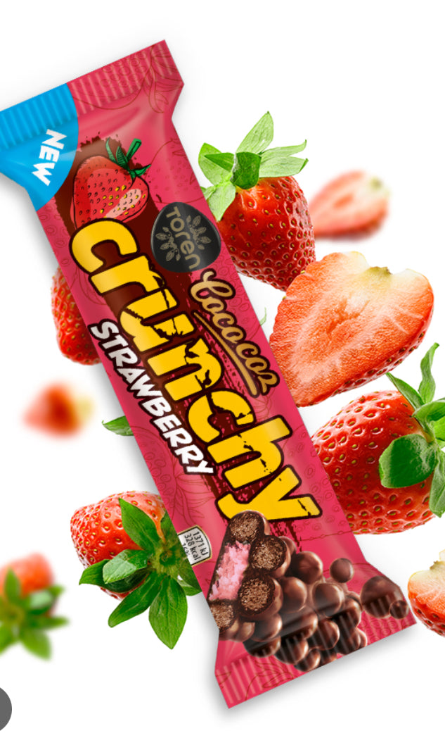 Toren Coco coz crunchy compound chocolate strawberry coconut bar 32gr 24pack