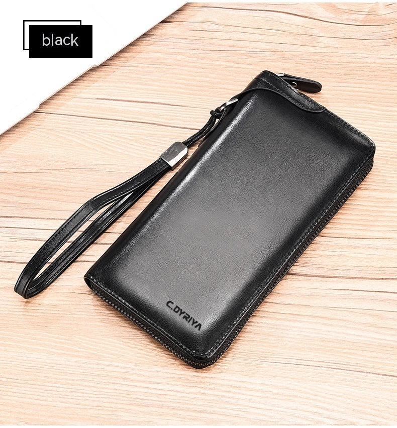 Multifunctional Men's Long Zip Wallet