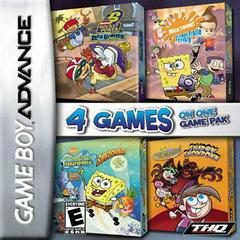 Nickelodeon 4 Games on 1 Pack: Spongebob Squarepants SuperSponge / Nicktoons Freeze Frame Frenzy / Fairly Oddparents Shadow Showdown / Rocket Power Zero Gravity Zone (Gameboy Advance)
