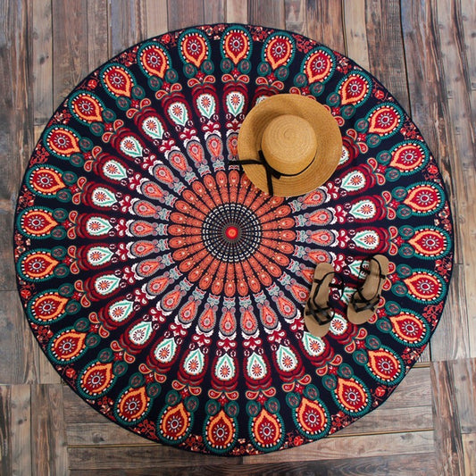 Printed Round Beach Towels And Yoga Mat