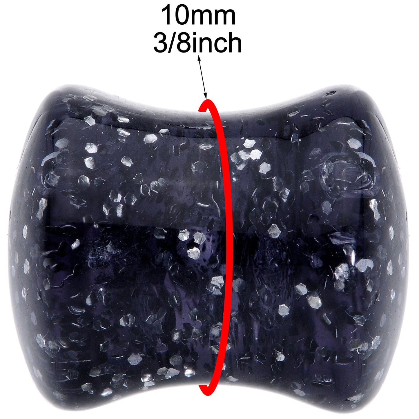 00G Black Ultra Glitter Saddle Plug Set