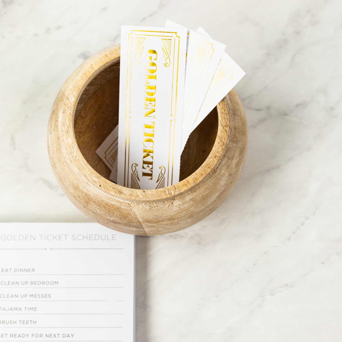 Set of 3-2 month Golden Ticket Chore Charts