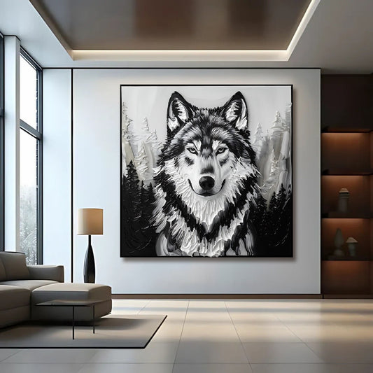 3D Wolf Wall Art IV