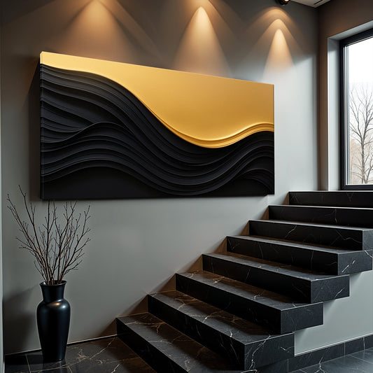 Black And Gold Minimalist Abstract VI