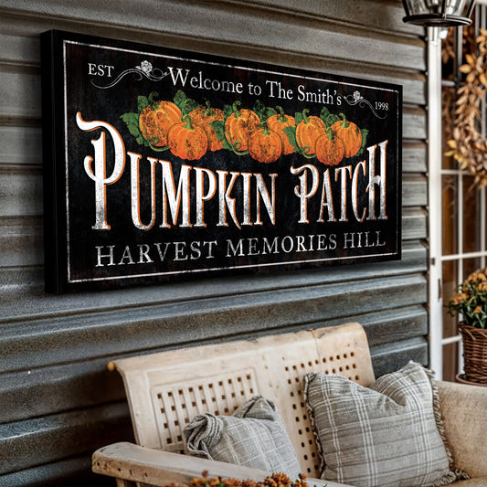 Personalized Pumpkin Patch Sign IX-1