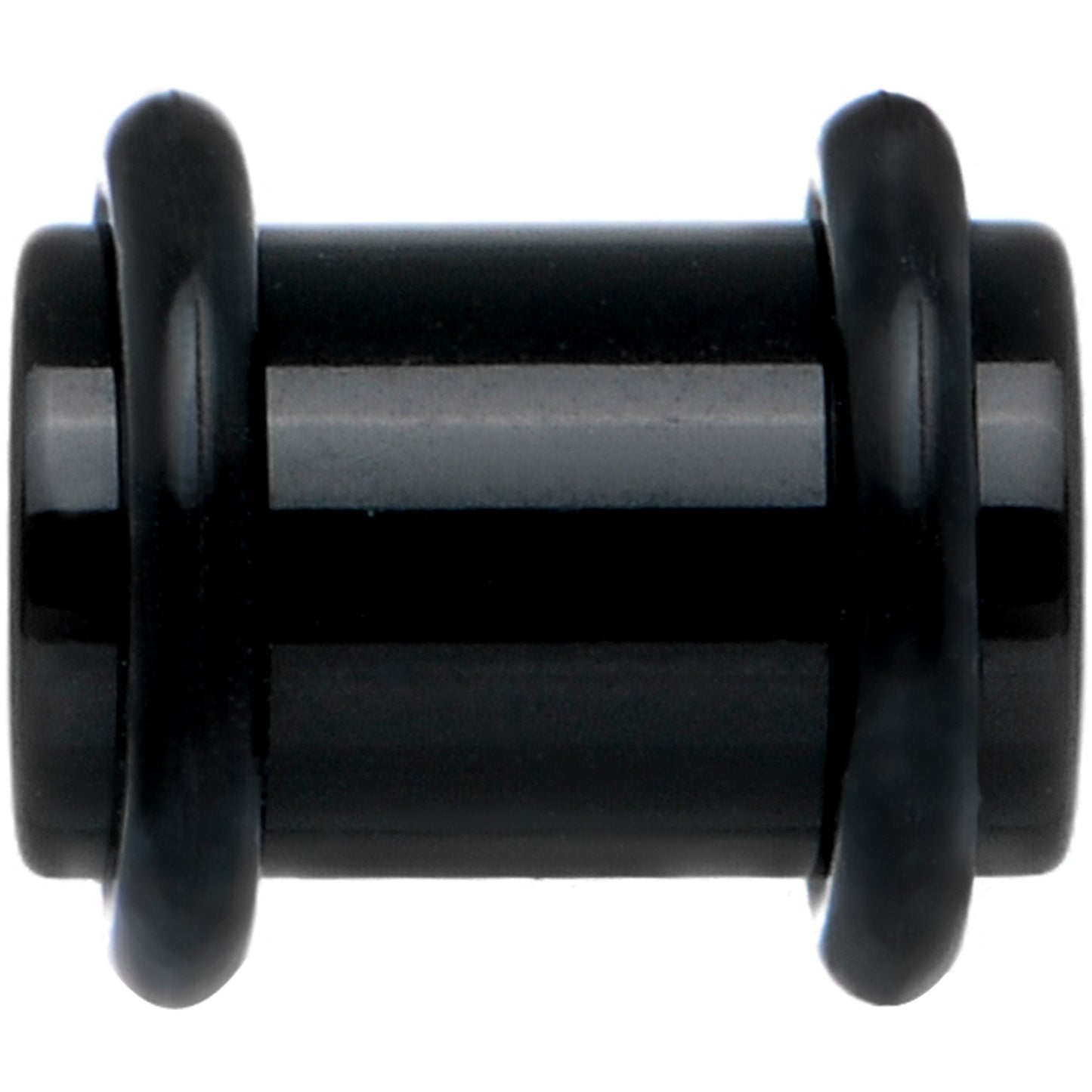 0G Black Acrylic Straight Plug Set
