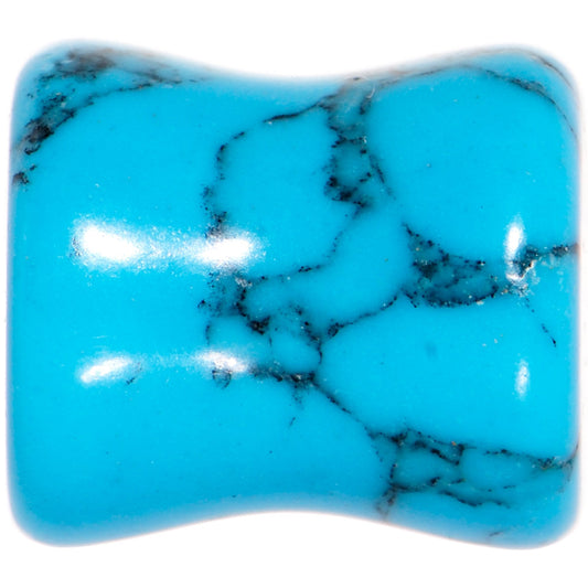 00G Turquoise Natural Stone Saddle Plug Set