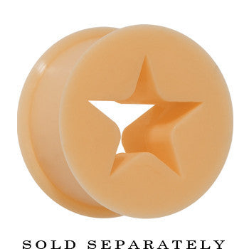 0G Flesh Star Silicone Flexible Tunnel