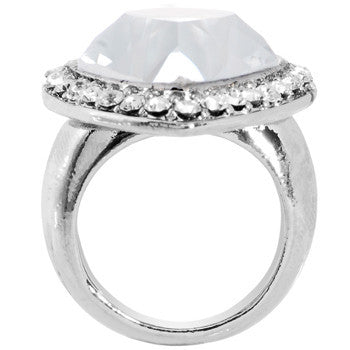 Size 7.5 -Crystalline Luster Heart Ring
