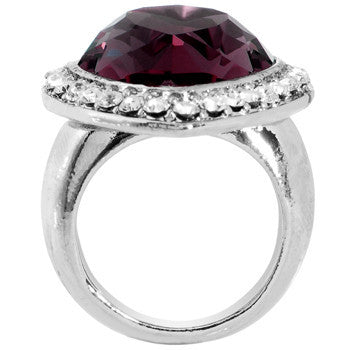 Size 7.5 -Purple Luster Heart Ring