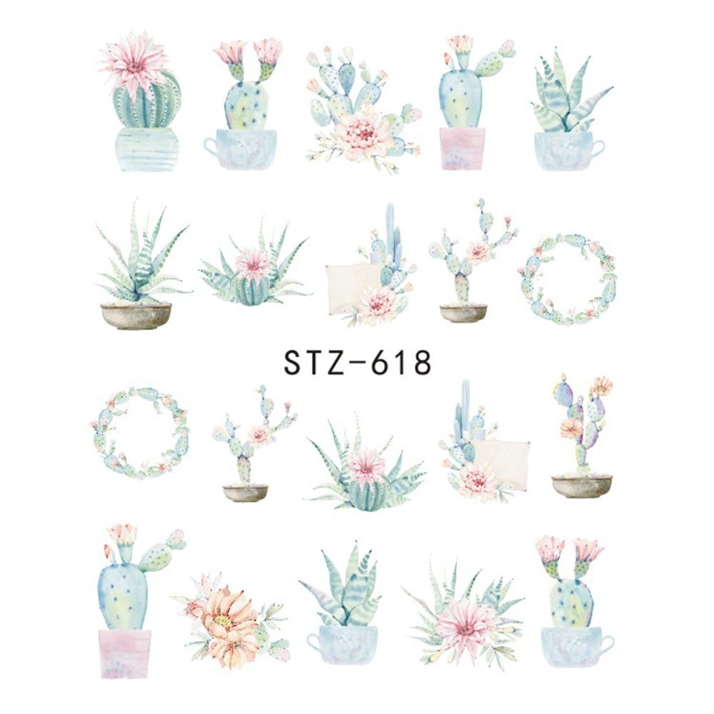 Butterfly Flower Water Transfer Decal Nail Sticker