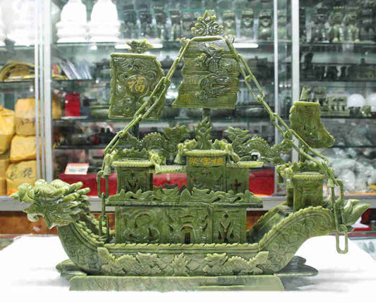 South Jade Dragon Boat Ornament