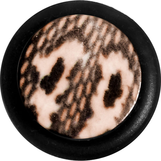 0G Blushing Snake Skin Acrylic Taper