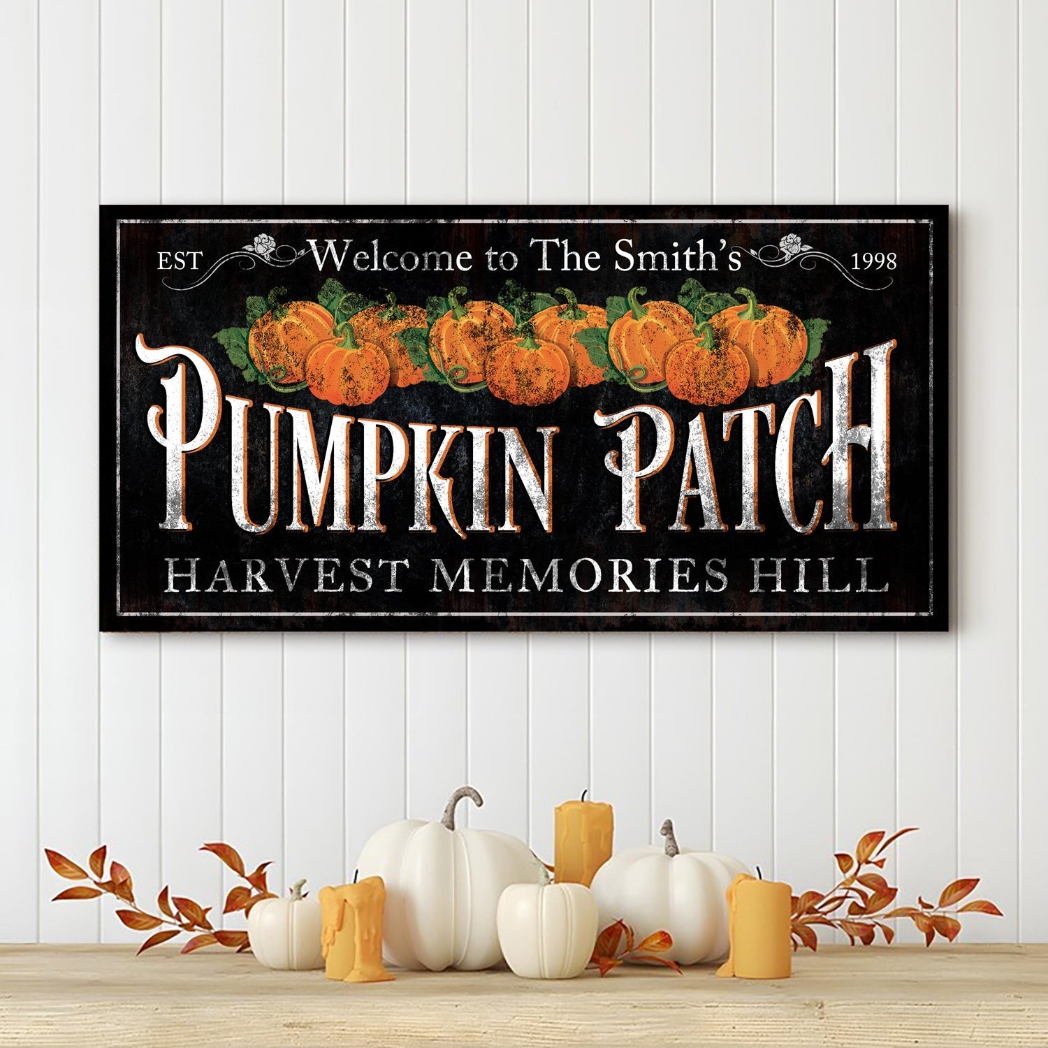 Personalized Pumpkin Patch Sign IX-2