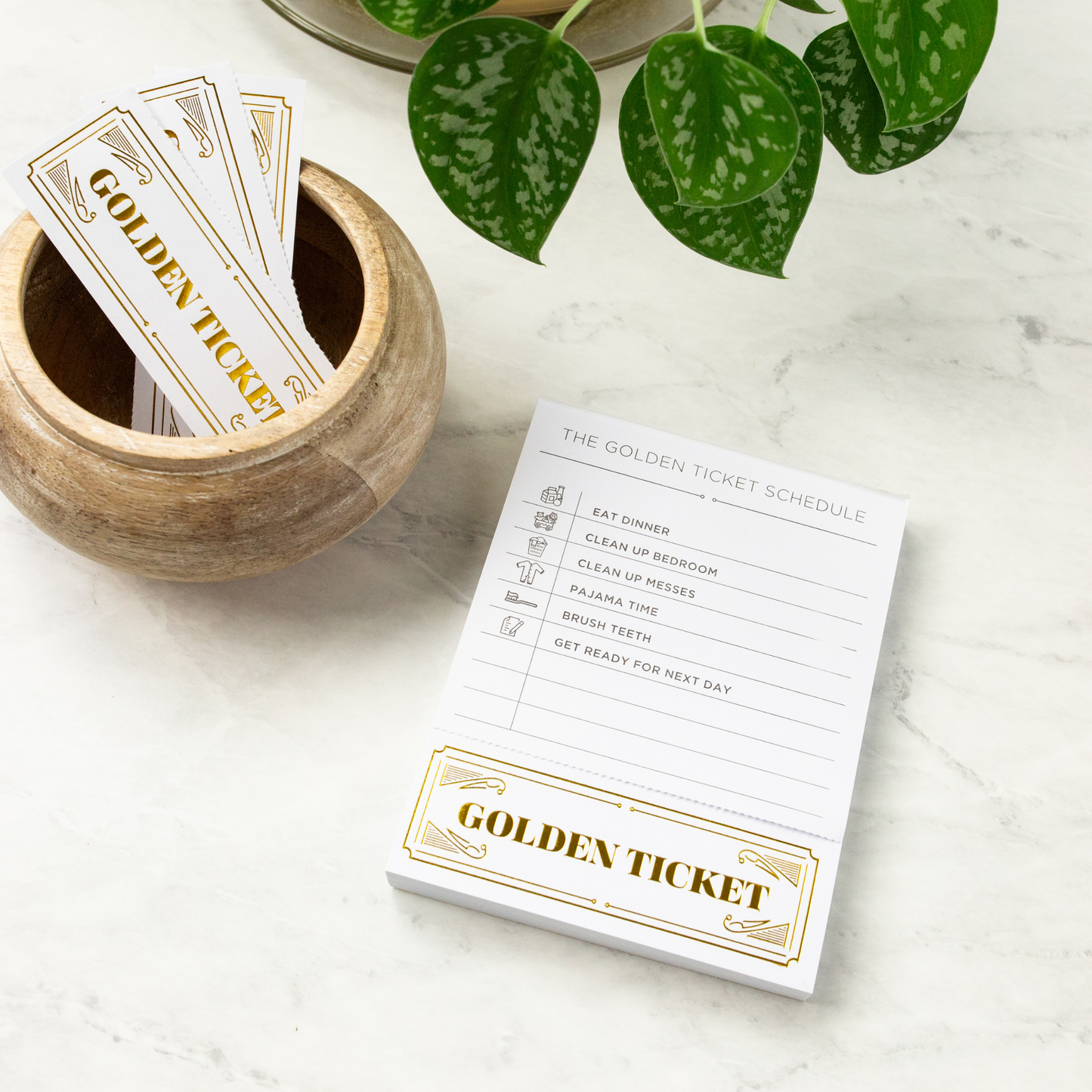 Set of 3-2 month Golden Ticket Chore Charts