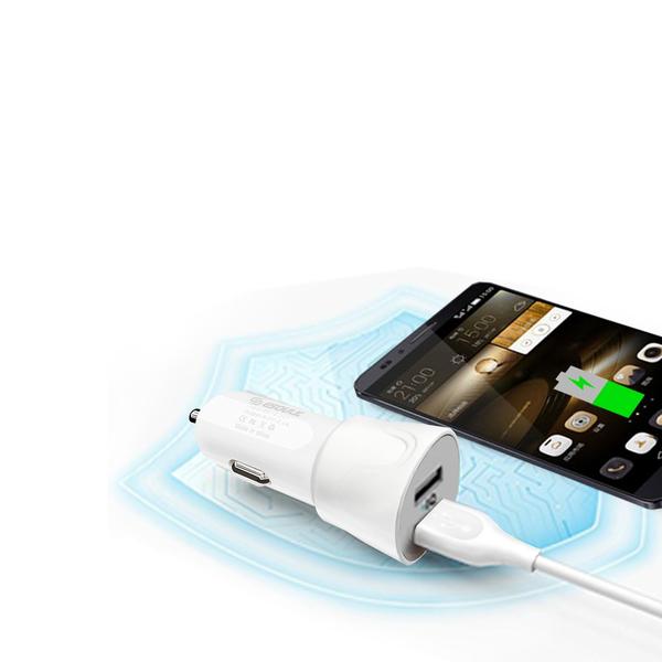 Esoulk 12W 2.4A Dual USB Travel Car Charger With 5FT Micro USB Charging Cable