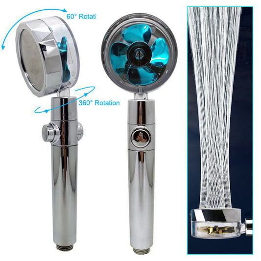 Turbo Propeller Shower Head Handheld High Pressure