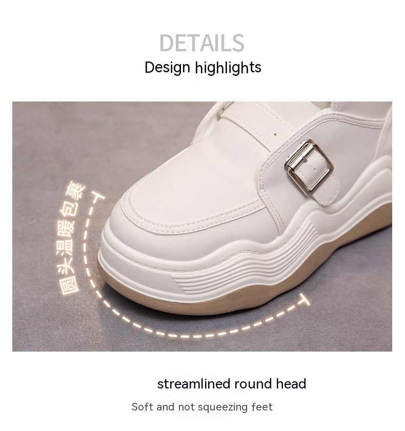 High Top Woolen Elevator Sports Shoes