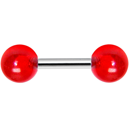 Red Acrylic Ball Cartilage Tragus Barbell