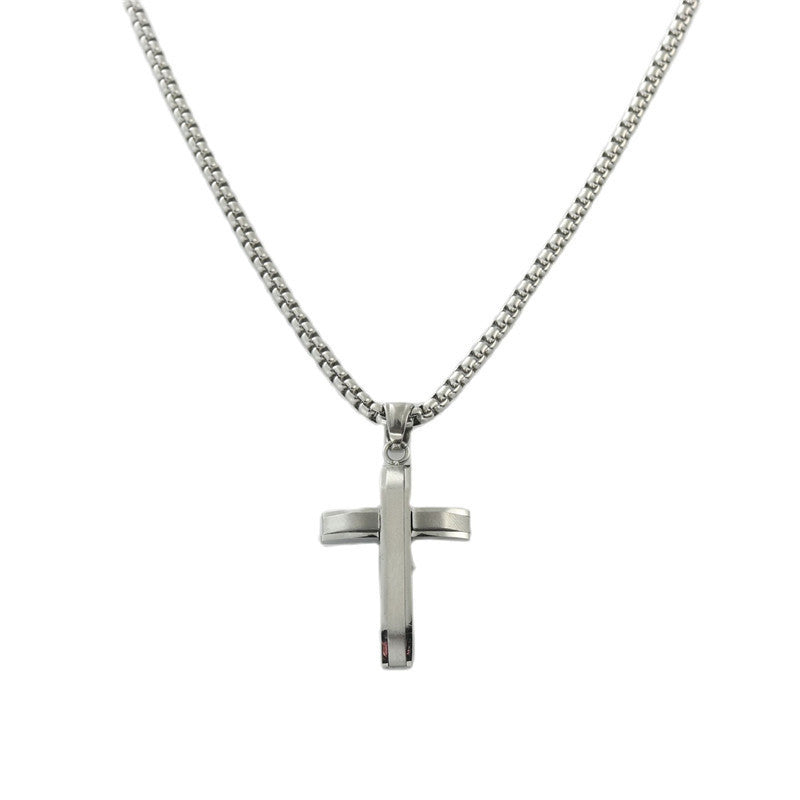 Men's Stainless Steel Cross Pendant