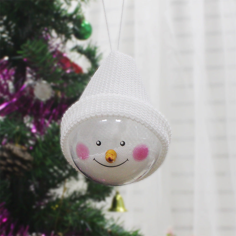 Creative Christmas Snowman Plastic Ball Pendant Decor