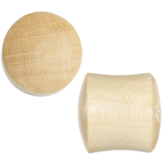 00G Organic Crocodile Wood Dome Double Flare Plug Set
