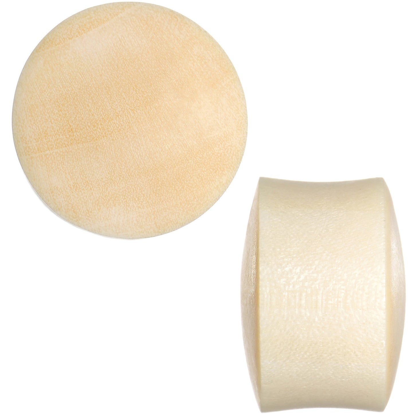 1 inch Organic Crocodile Wood Dome Double Flare Plug Set