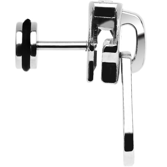 Silver Tone Enamel Kiss Zipper Cheater Plug