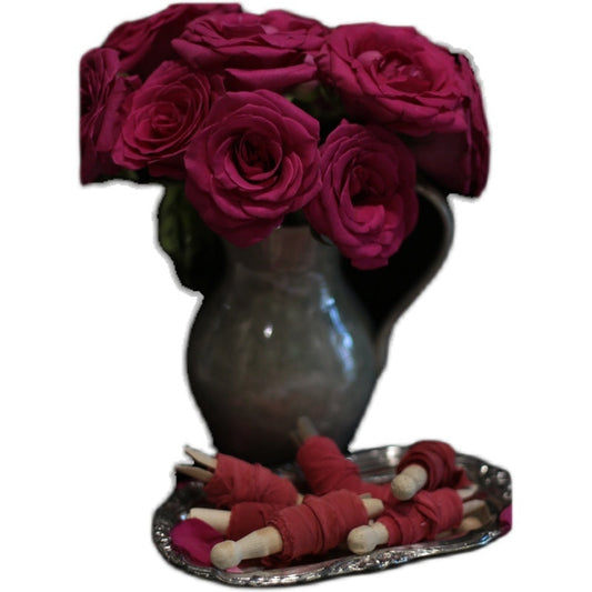 Handmade Botanical Dyed Raw Edge Vintage Wedding Ribbon