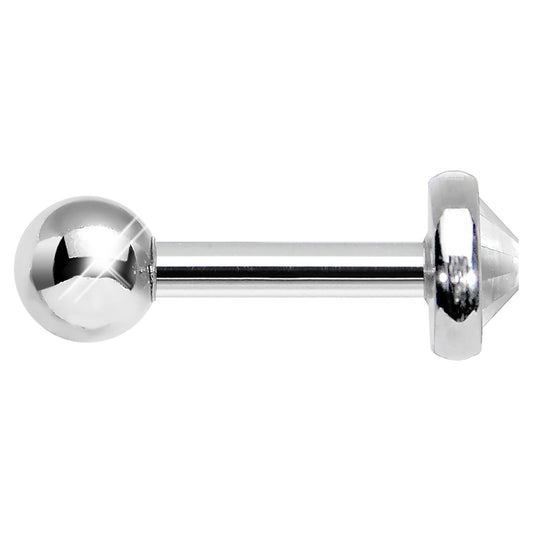 4mm Clear Gem Tragus Cartilage Barbell Earring