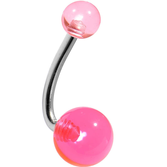Pinksicle Acrylic J-Bar Belly Ring